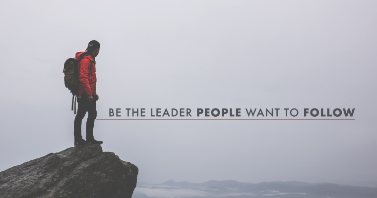 people following a leader